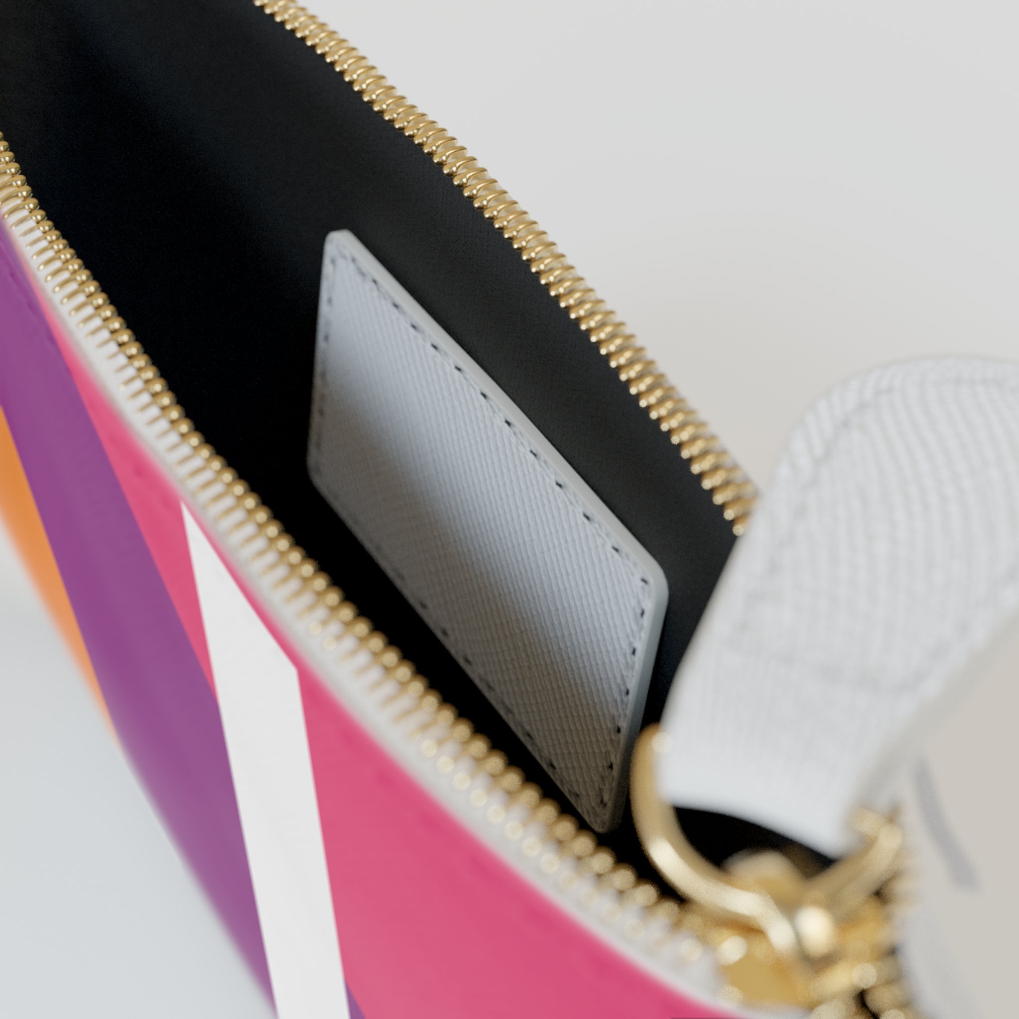Initial J Mini Clutch — Colorblock Monogram Wristlet Wallet