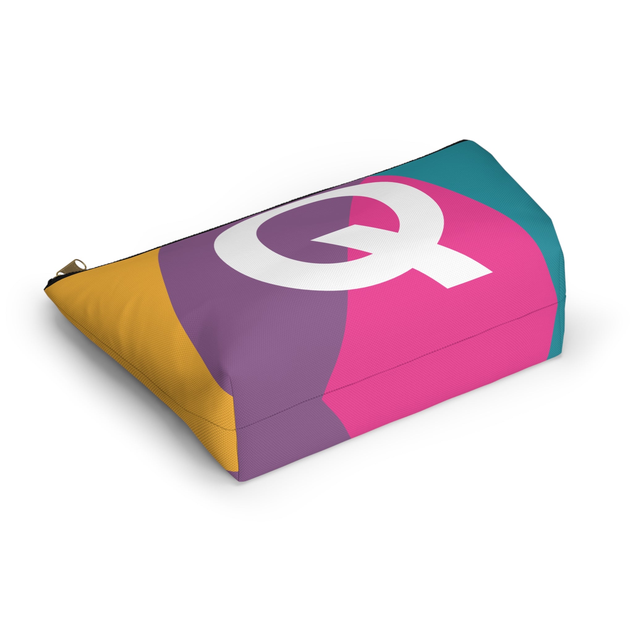 Colorblock Accessory Pouch — Monogram Q T-Bottom Cosmetic Bag