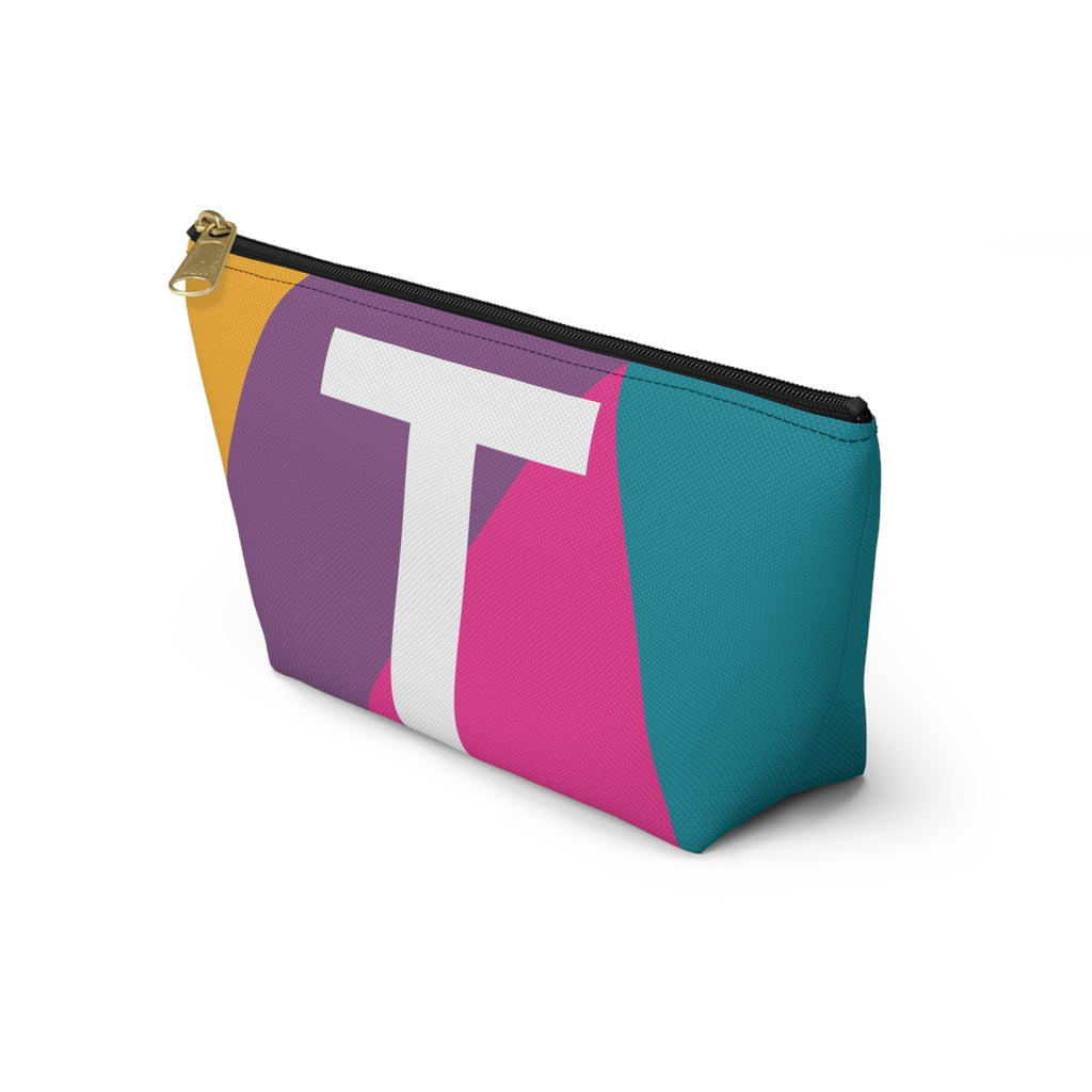 Colorblock Accessory Pouch — Monogram T T-Bottom Cosmetic Bag