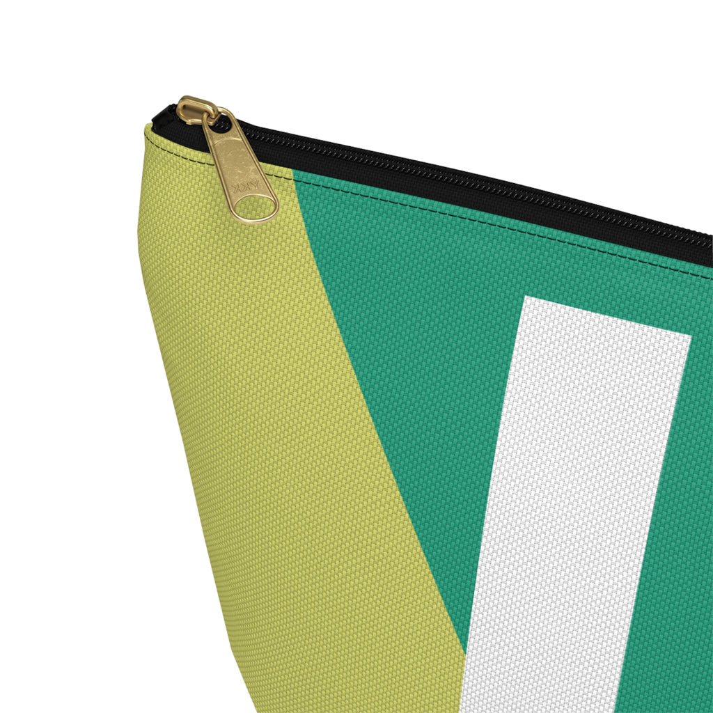 Initials Colorblock Accessory Pouch — Monogram U T-Bottom Cosmetic Bag