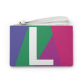 Monogram 'L' Colorblock Clutch Bag — Bold Geometric Wristlet for Everyday & Gifts
