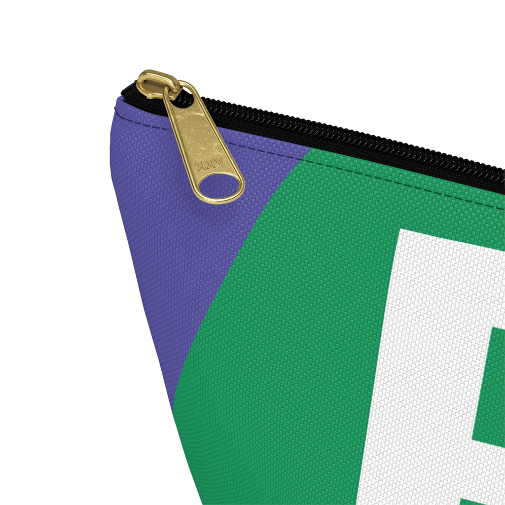 Initials Colorblock Accessory Pouch — Monogram B T-Bottom Cosmetic Bag