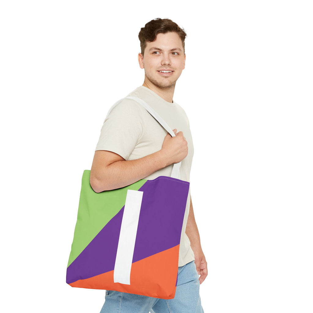 Monogram 'I' Colorblock Tote Bag — Personalized Initial I Shoulder Tote