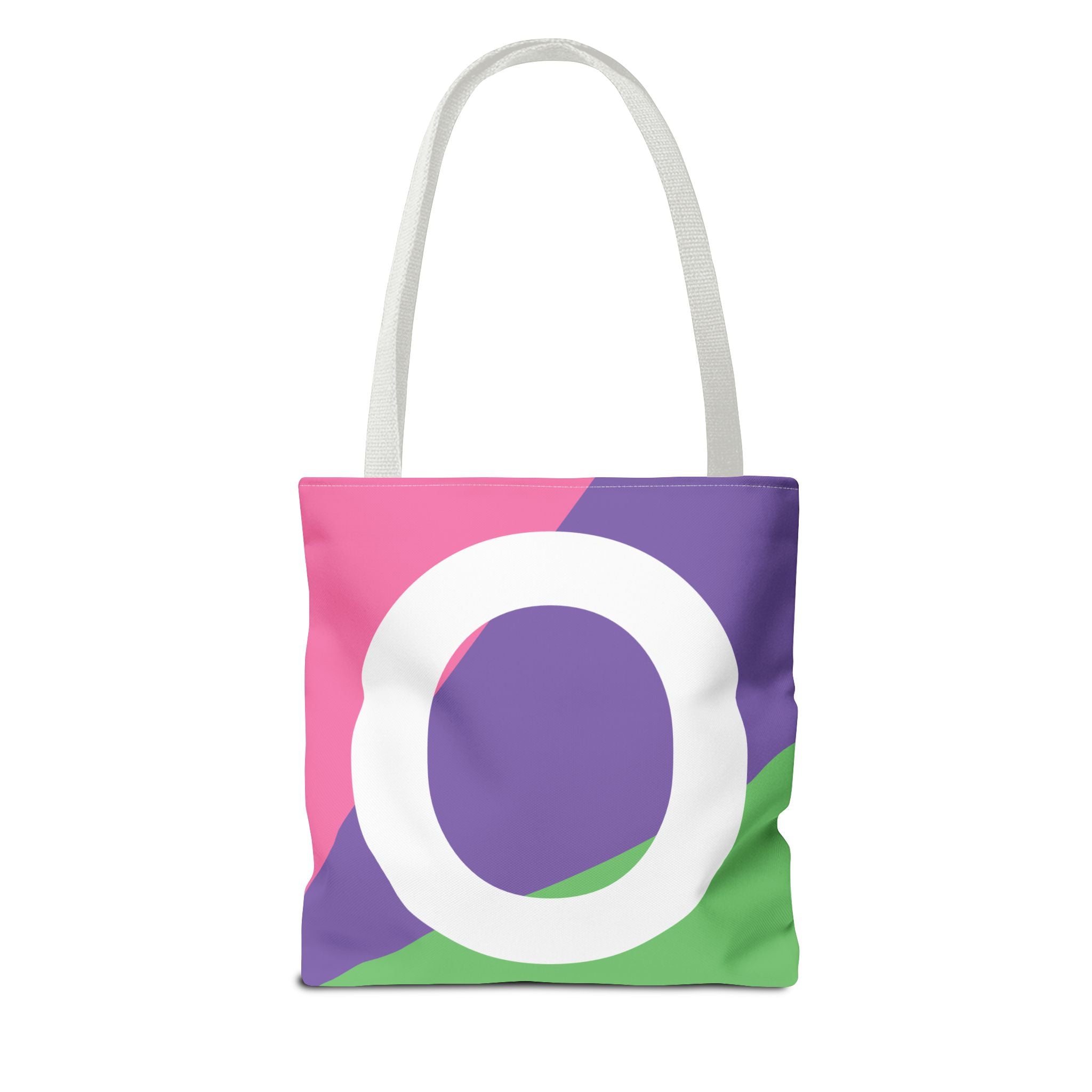 Monogram 'O' Colorblock Tote Bag — Personalized Initial O Shoulder Tote