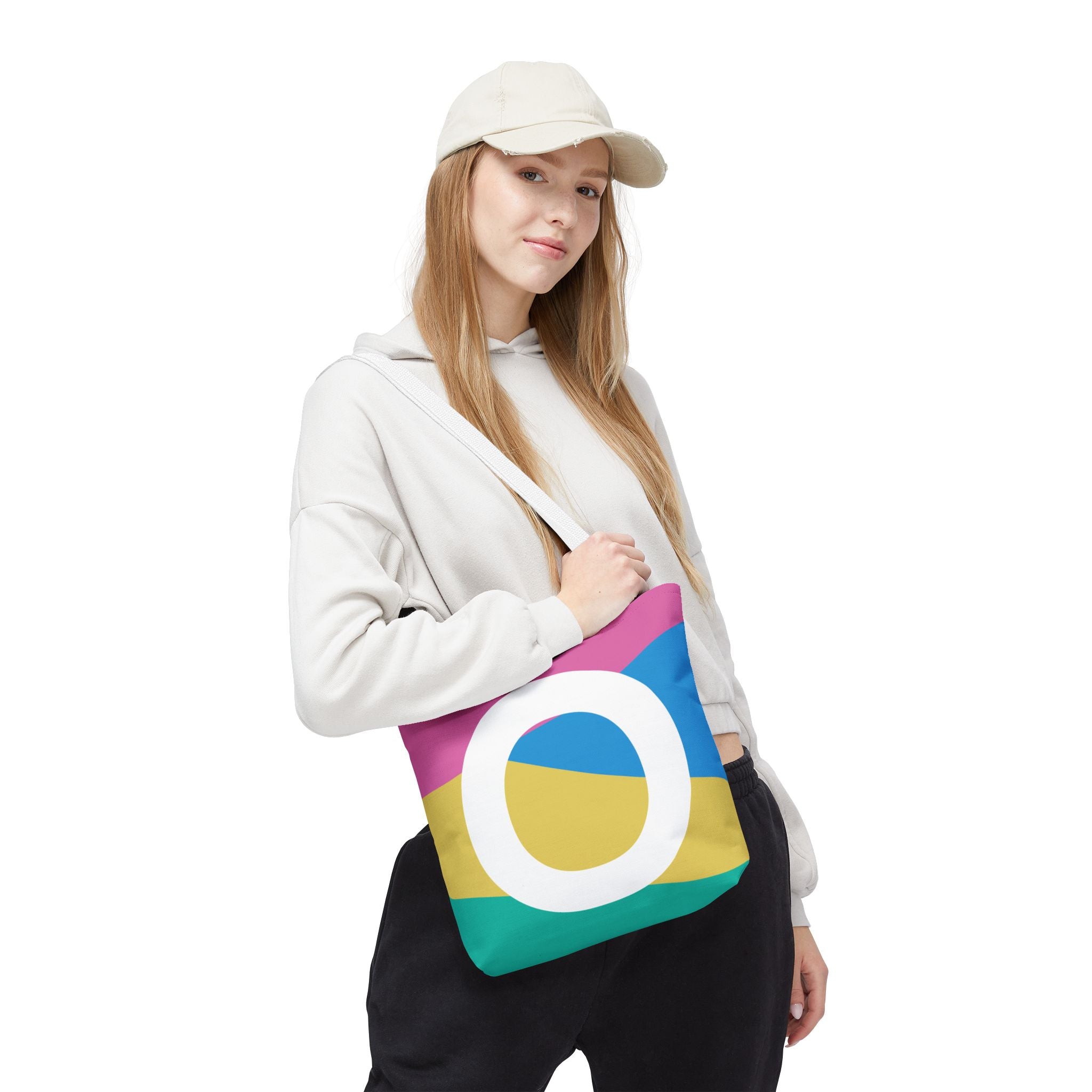 Monogram 'O' Colorblock Tote Bag — Personalized Initial O Shoulder Tote