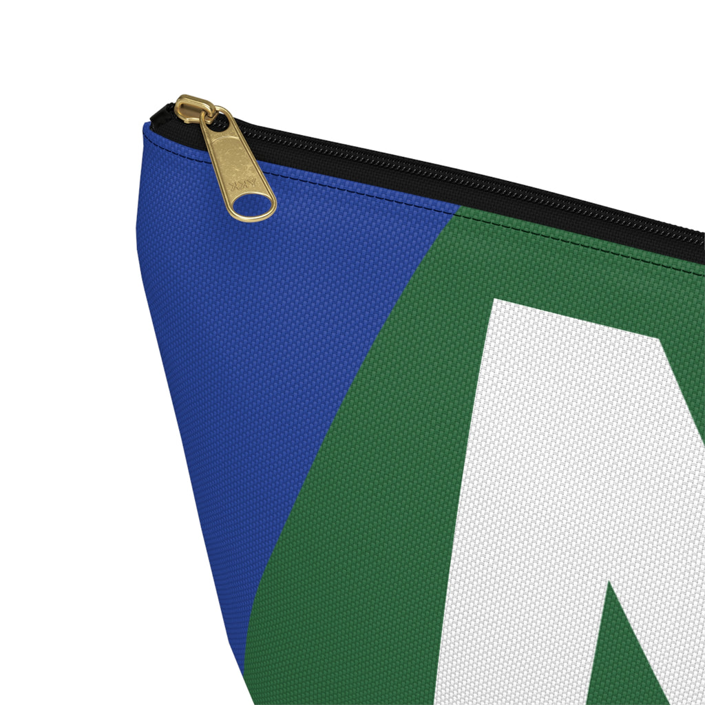 Initials Colorblock Accessory Pouch — Monogram N T-Bottom Cosmetic Bag