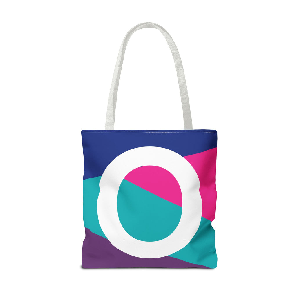 Monogram 'O' Colorblock Tote Bag — Personalized Initial O Shoulder Tote