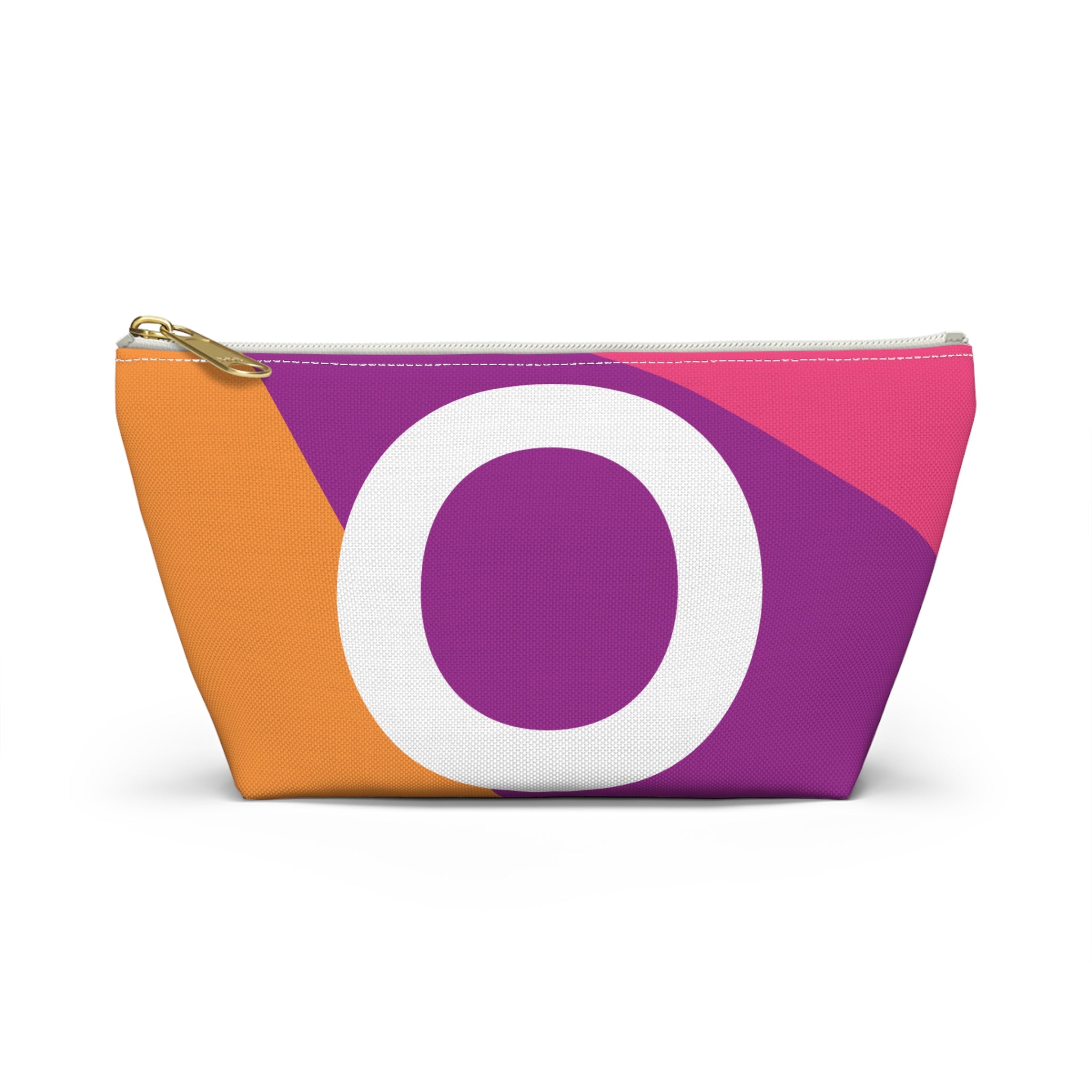 Initials Colorblock Accessory Pouch — Monogram O T-Bottom Cosmetic Bag