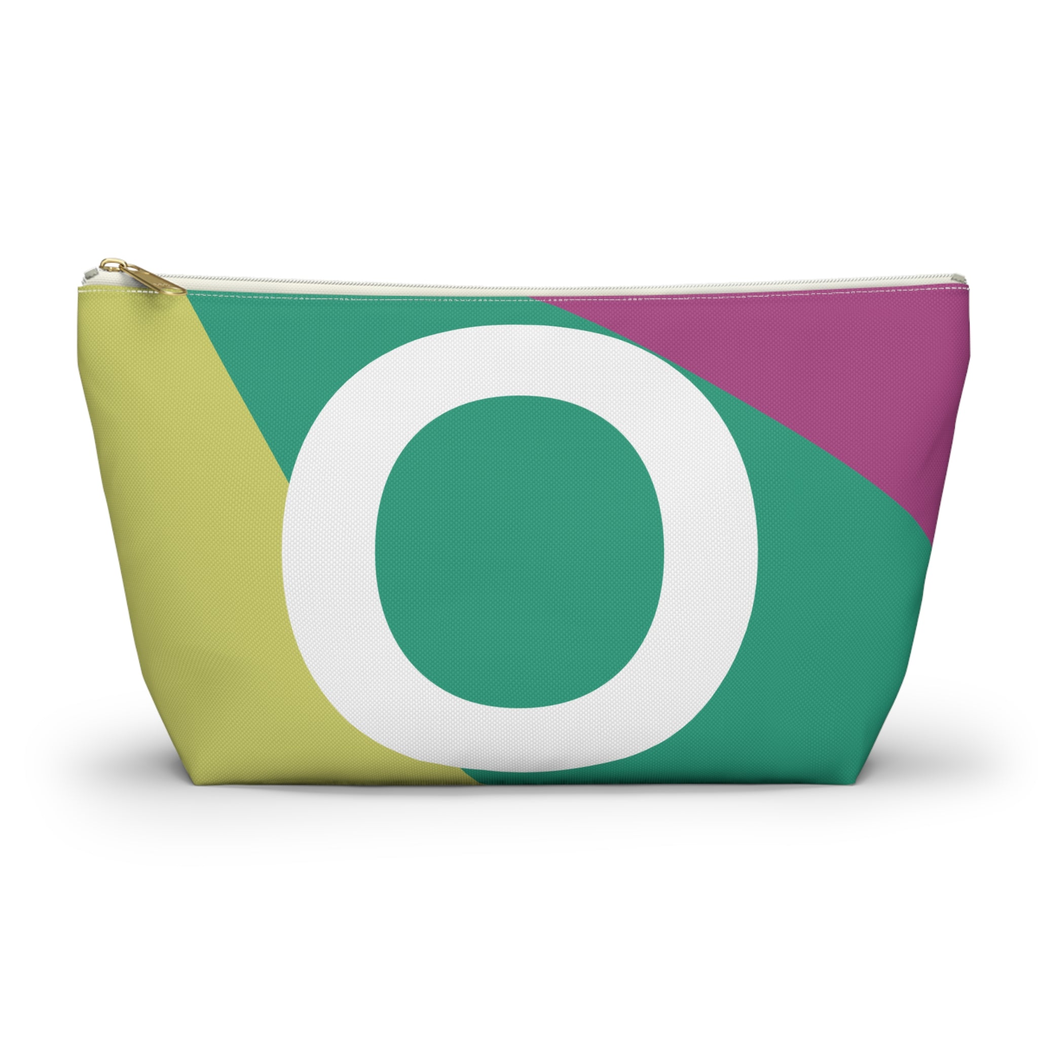 Initials Colorblock Accessory Pouch — Monogram O T-Bottom Cosmetic Bag