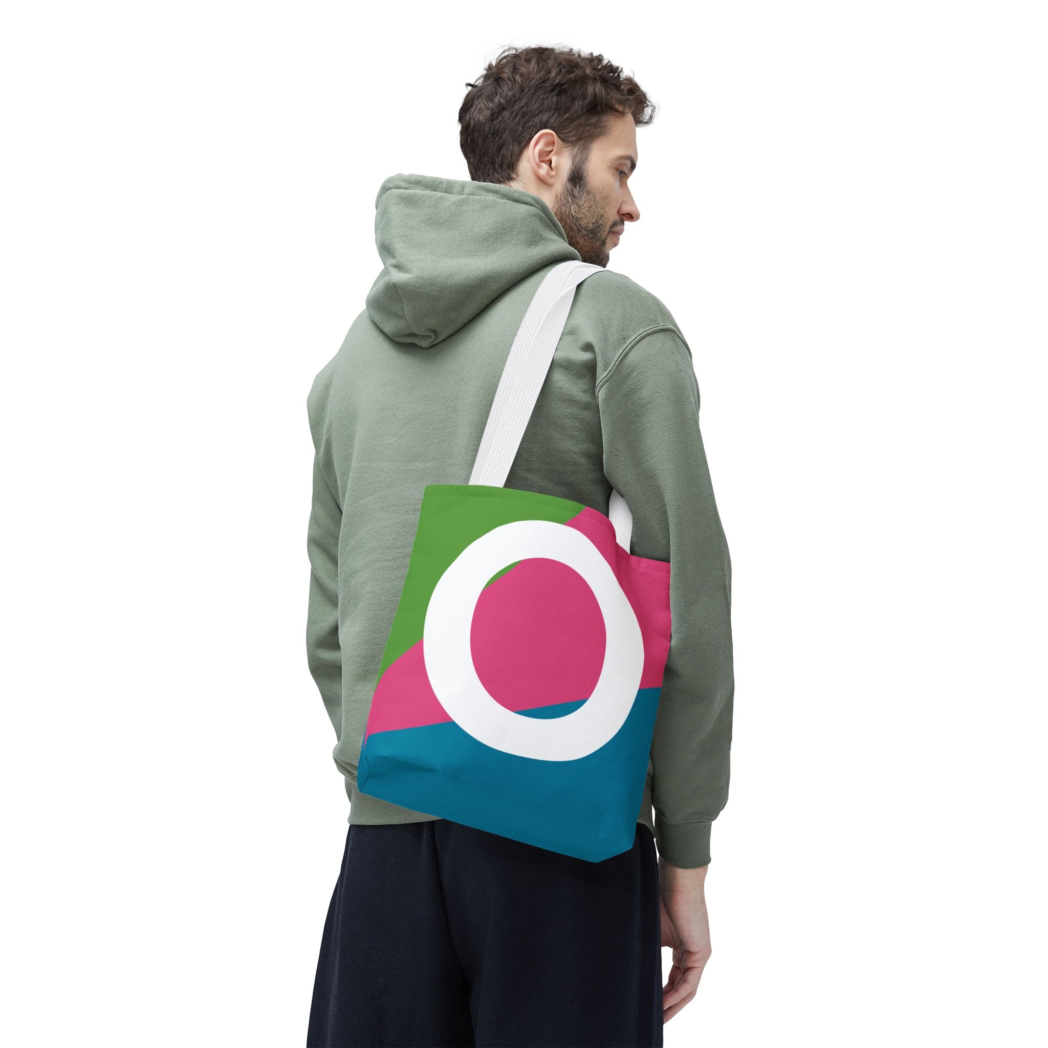 Monogram 'O' Colorblock Tote Bag — Personalized Initial O Shoulder Tote