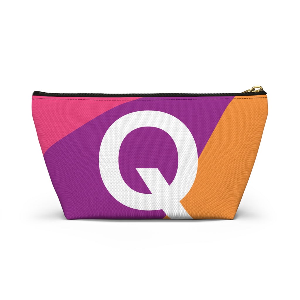 Colorblock Accessory Pouch — Monogram Q T-Bottom Cosmetic Bag
