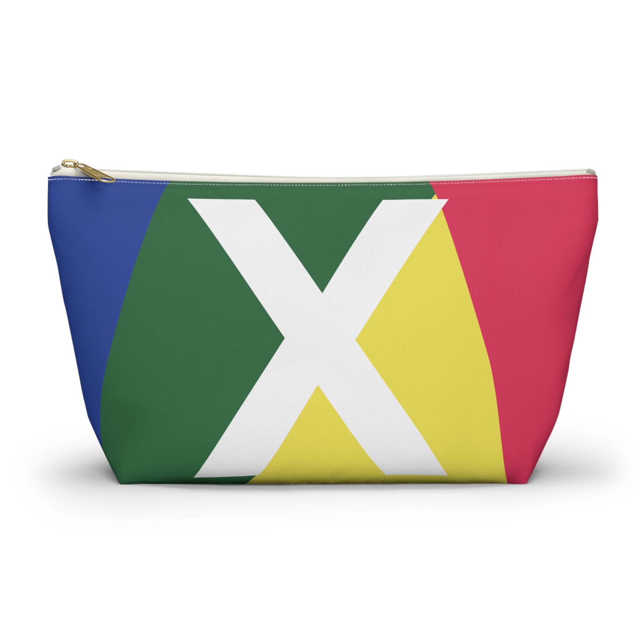 Initials Colorblock Accessory Pouch — Monogram X T-Bottom Cosmetic Bag