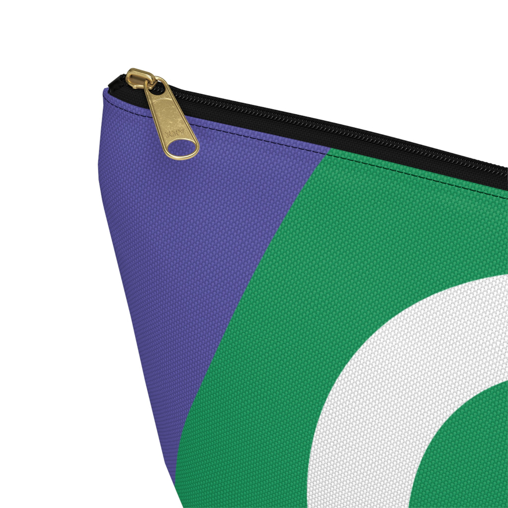 Initials Colorblock Accessory Pouch — Monogram C T-Bottom Cosmetic Bag