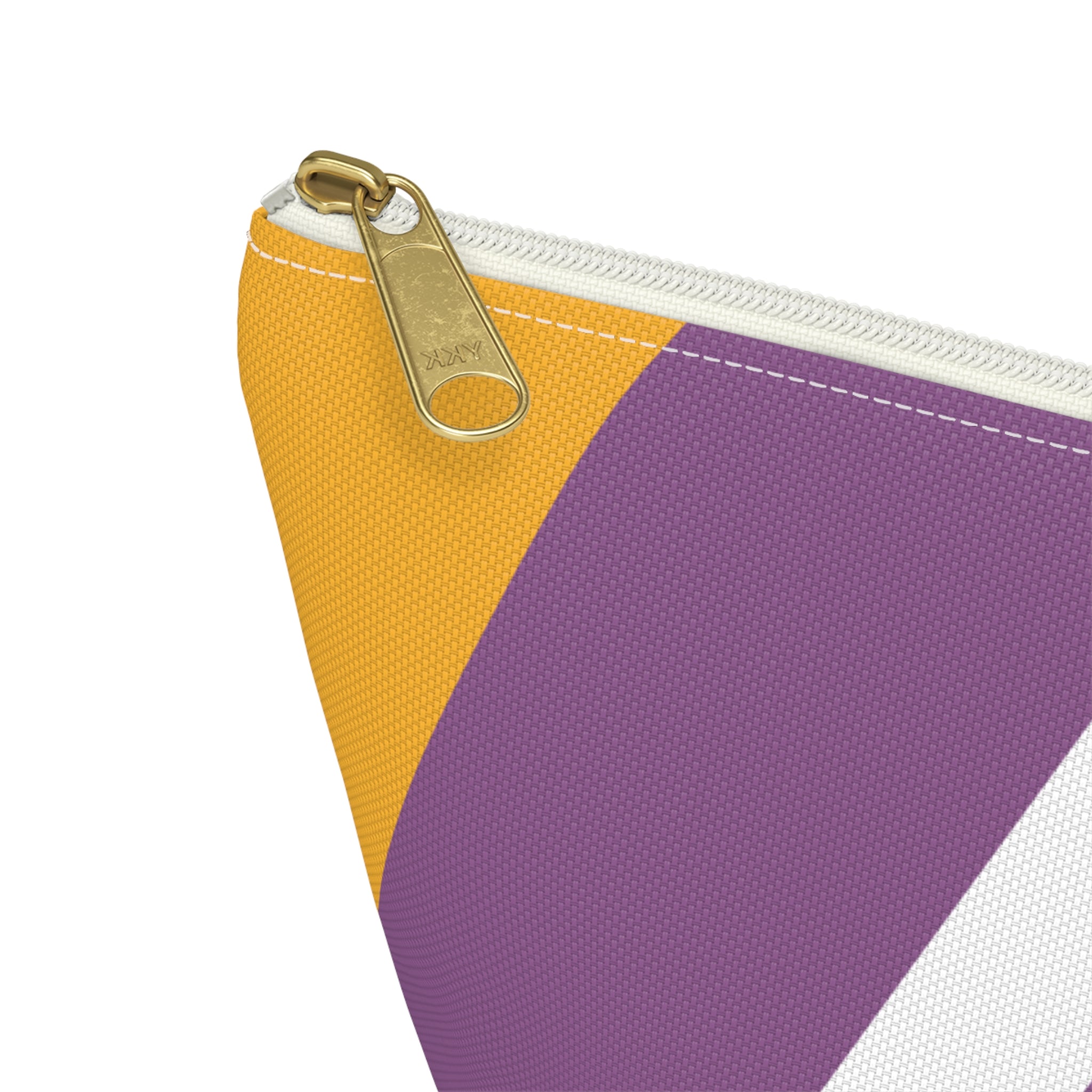 Initials Colorblock Accessory Pouch — Monogram A T-Bottom Cosmetic Bag