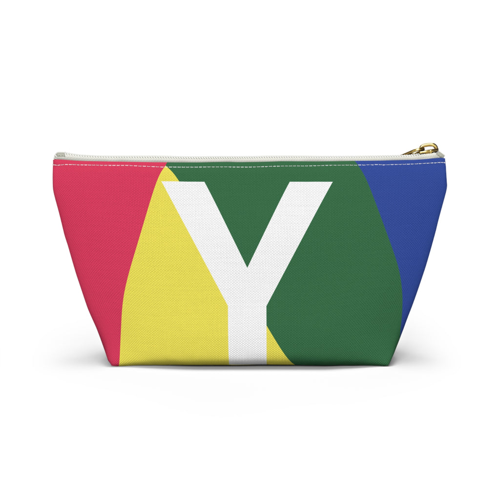 Colorblock Accessory Pouch — Monogram Y T-Bottom Cosmetic Bag