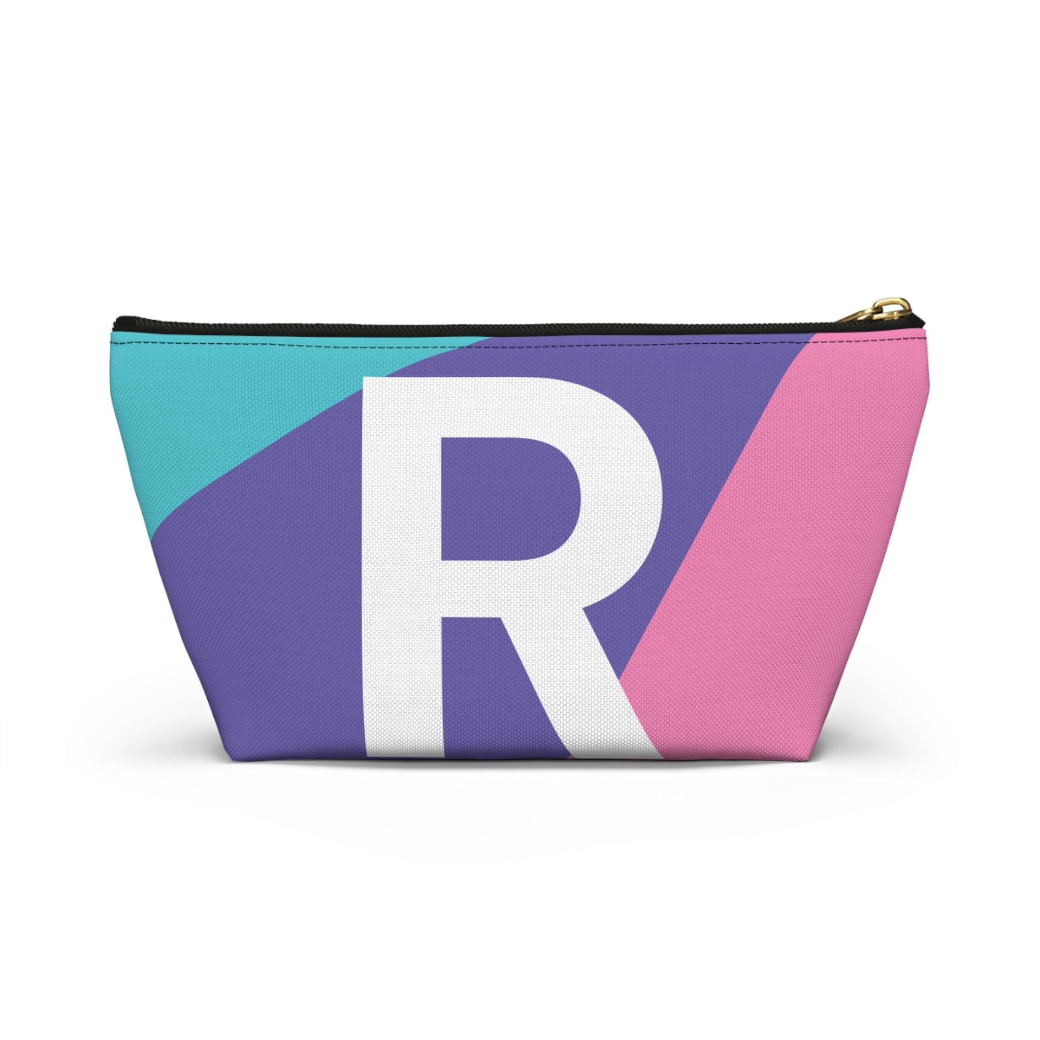 Colorblock Accessory Pouch — Monogram R T-Bottom Cosmetic Bag