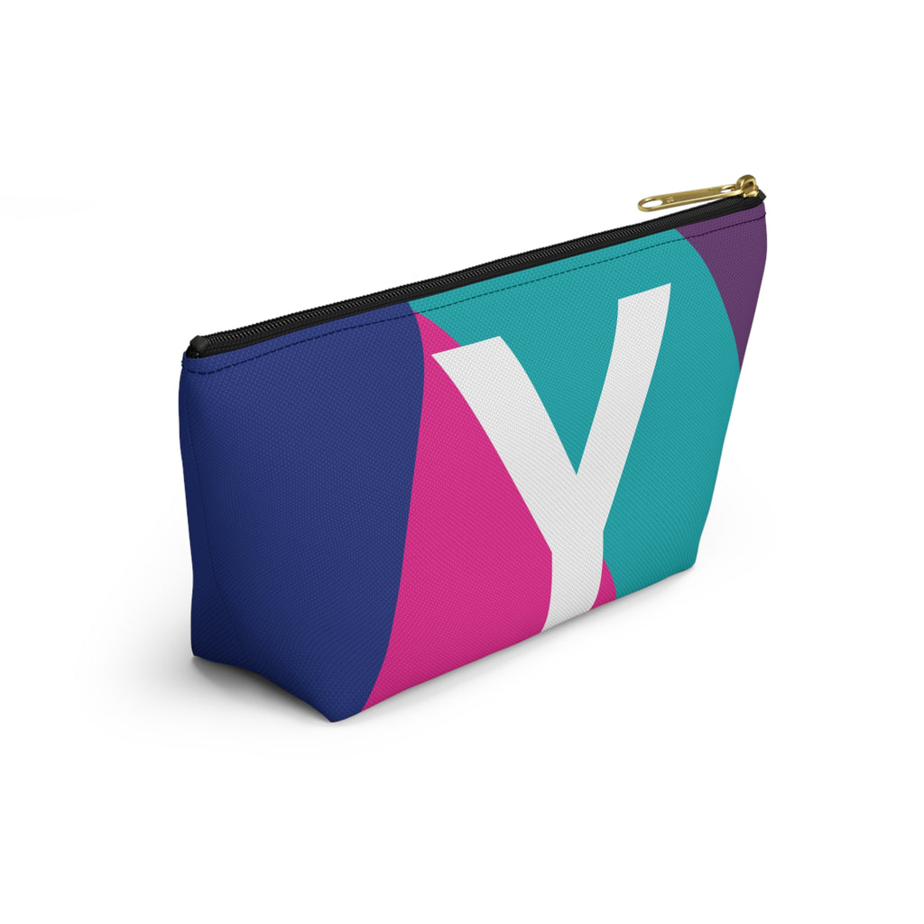 Colorblock Accessory Pouch — Monogram Y T-Bottom Cosmetic Bag