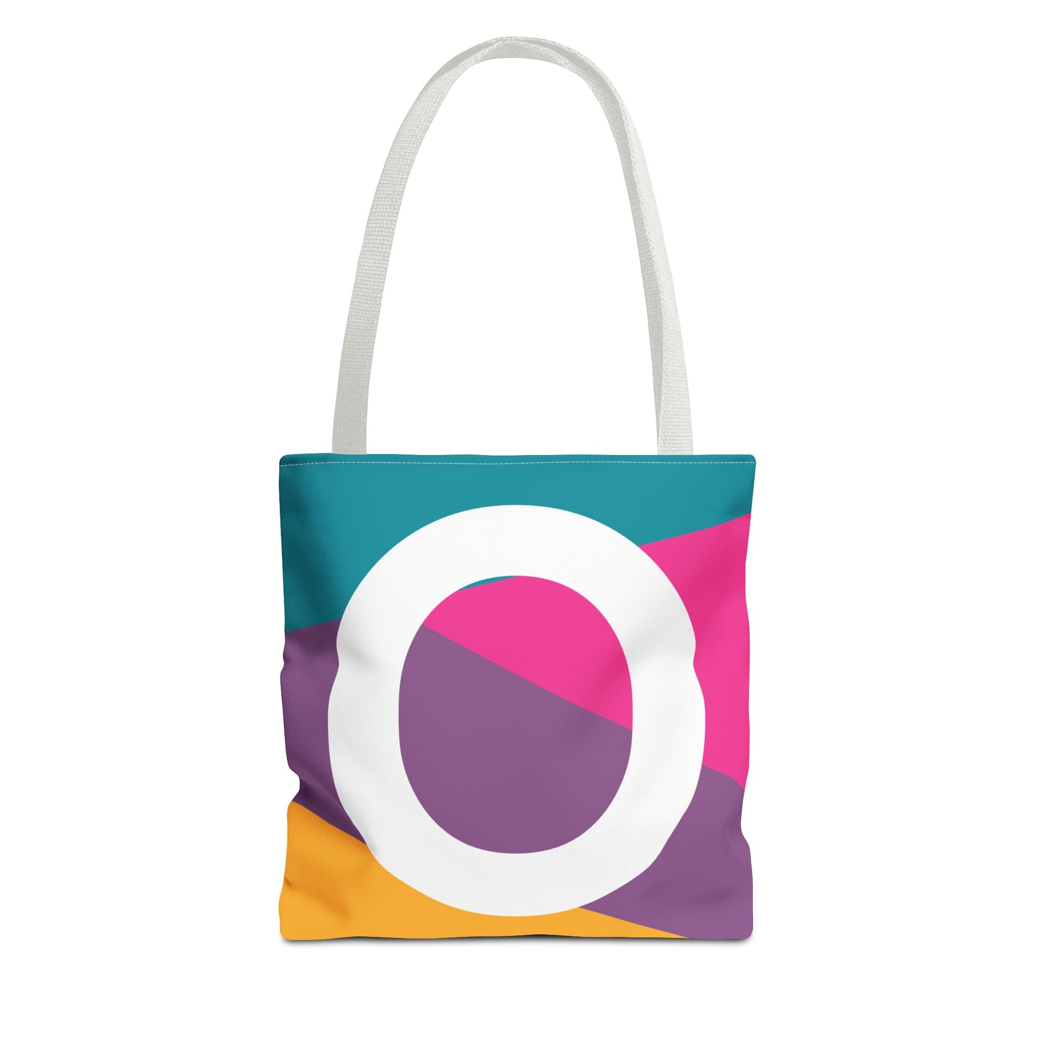 Monogram 'O' Colorblock Tote Bag — Personalized Initial O Shoulder Tote