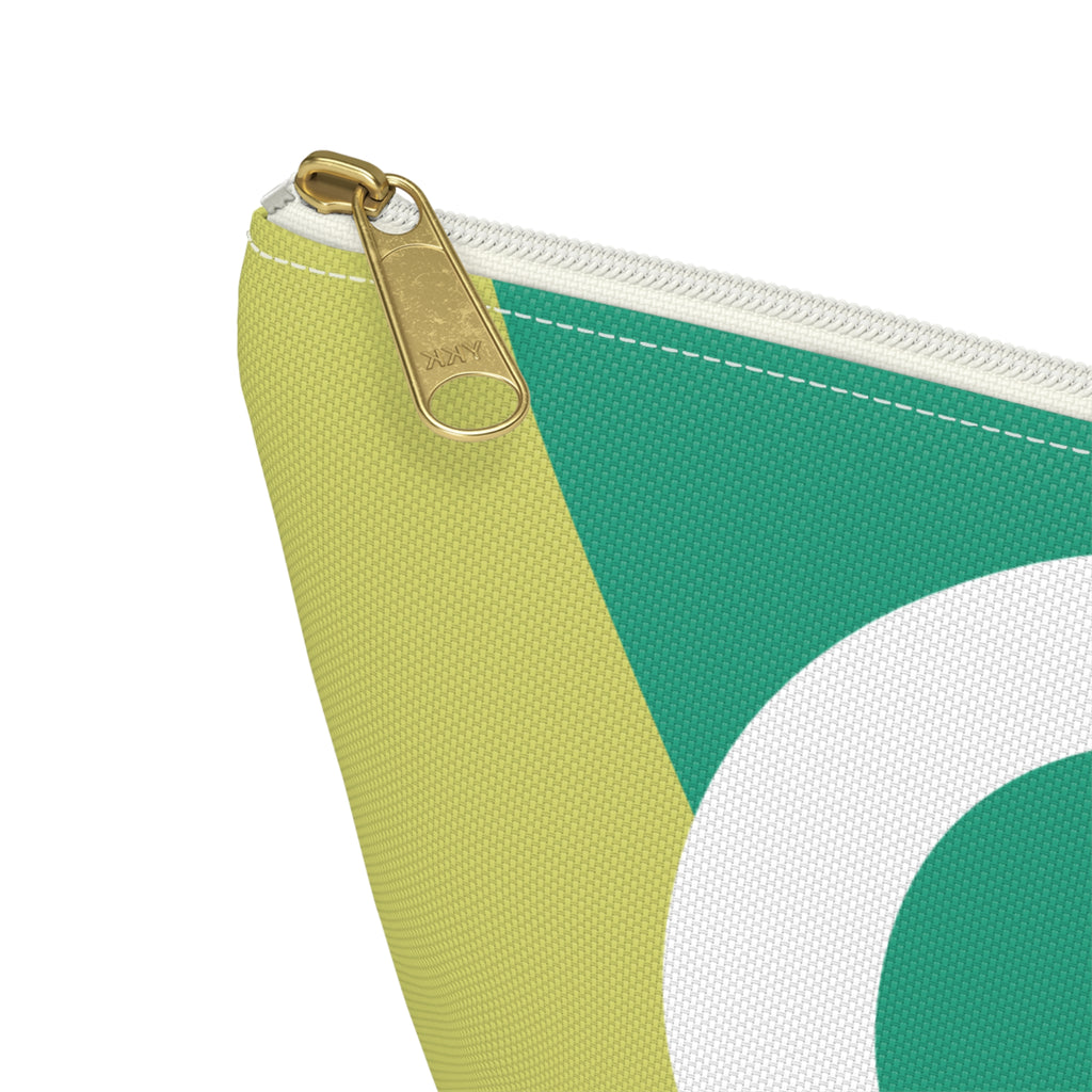Initials Colorblock Accessory Pouch — Monogram O T-Bottom Cosmetic Bag
