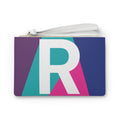 Monogram 'R' Colorblock Clutch Bag — Bold Geometric Wristlet for Everyday & Gifts