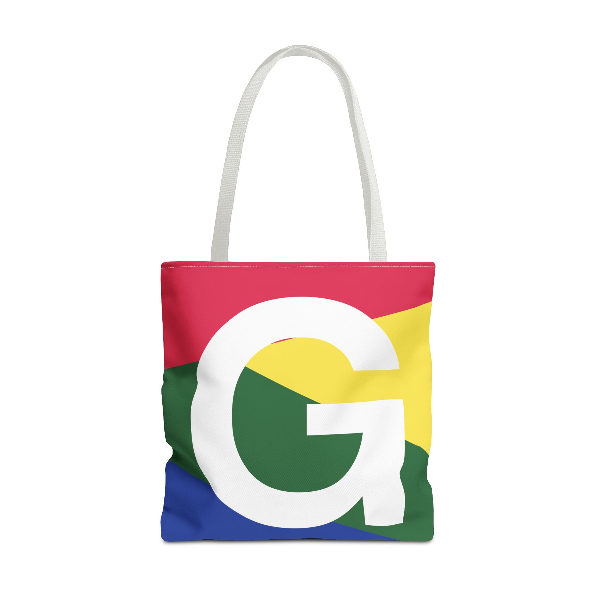 Monogram 'G' Colorblock Tote Bag — Personalized Initial G Shoulder Tote