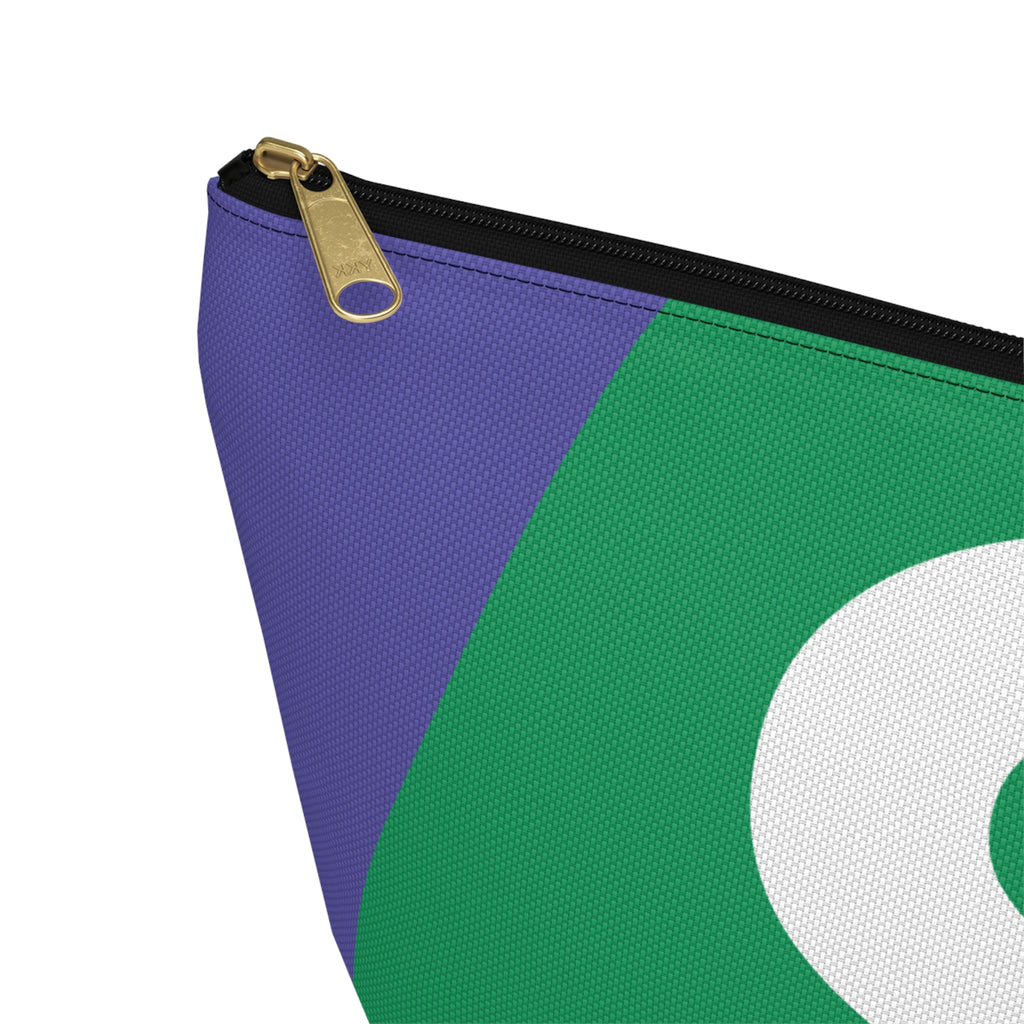 Initials Colorblock Accessory Pouch — Monogram S T-Bottom Cosmetic Bag