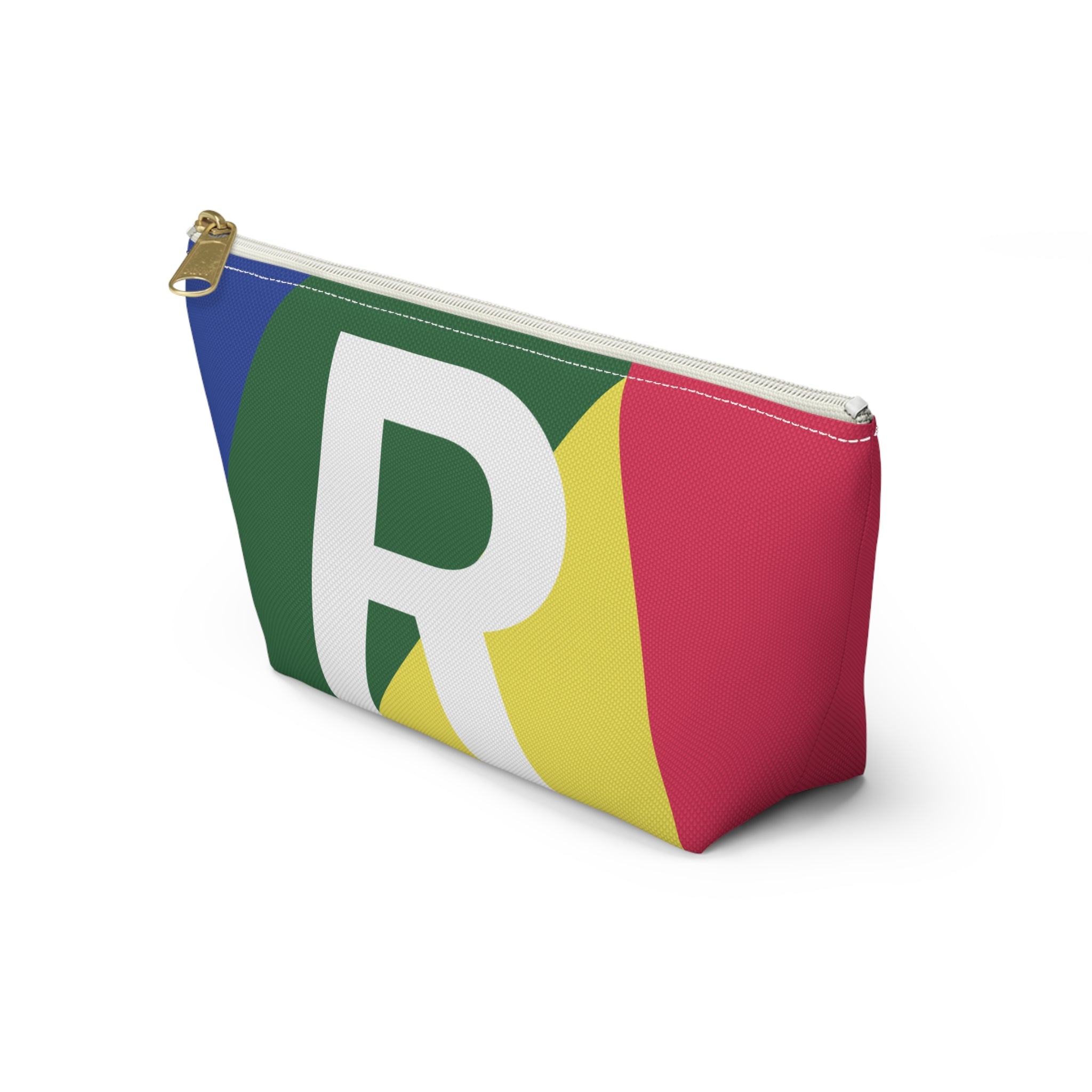 Colorblock Accessory Pouch — Monogram R T-Bottom Cosmetic Bag