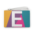 Monogram 'E' Colorblock Clutch Bag — Bold Geometric Wristlet for Everyday & Gifts