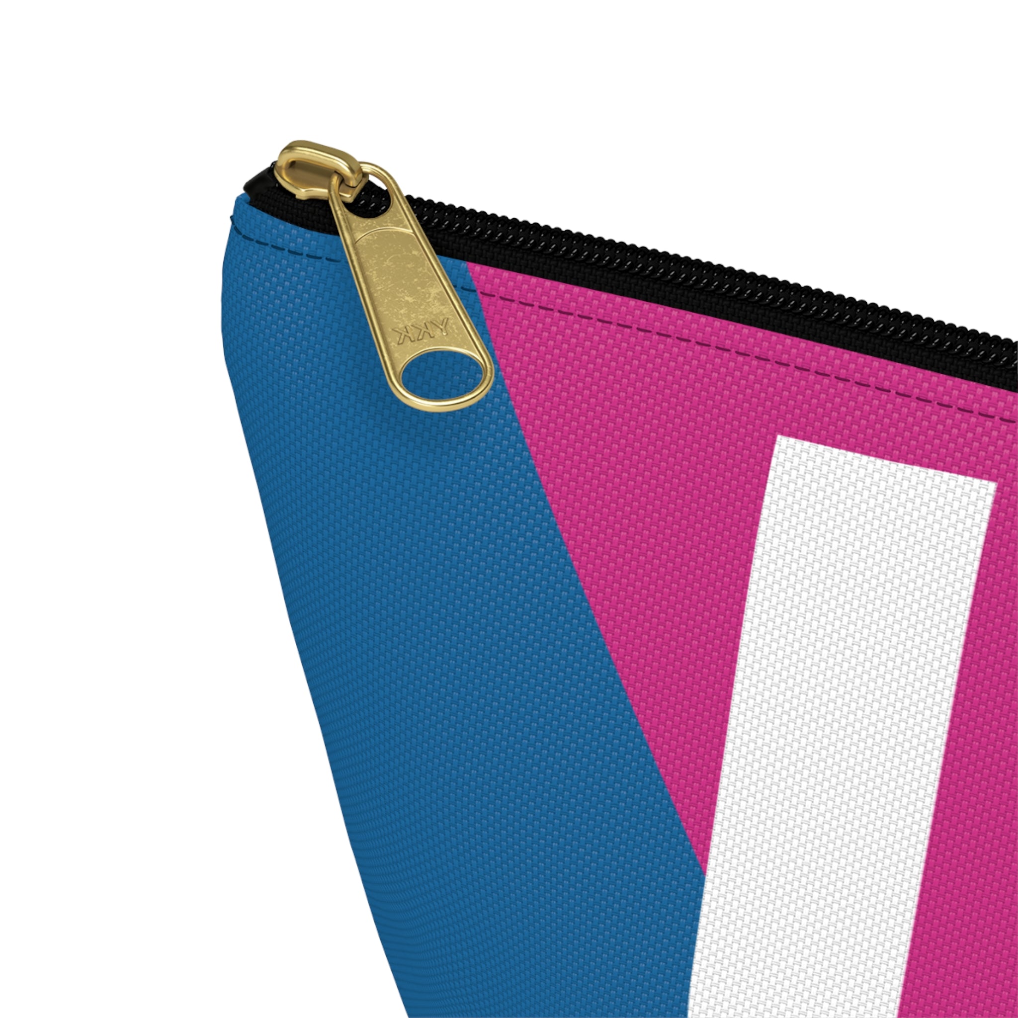Initials Colorblock Accessory Pouch — Monogram U T-Bottom Cosmetic Bag