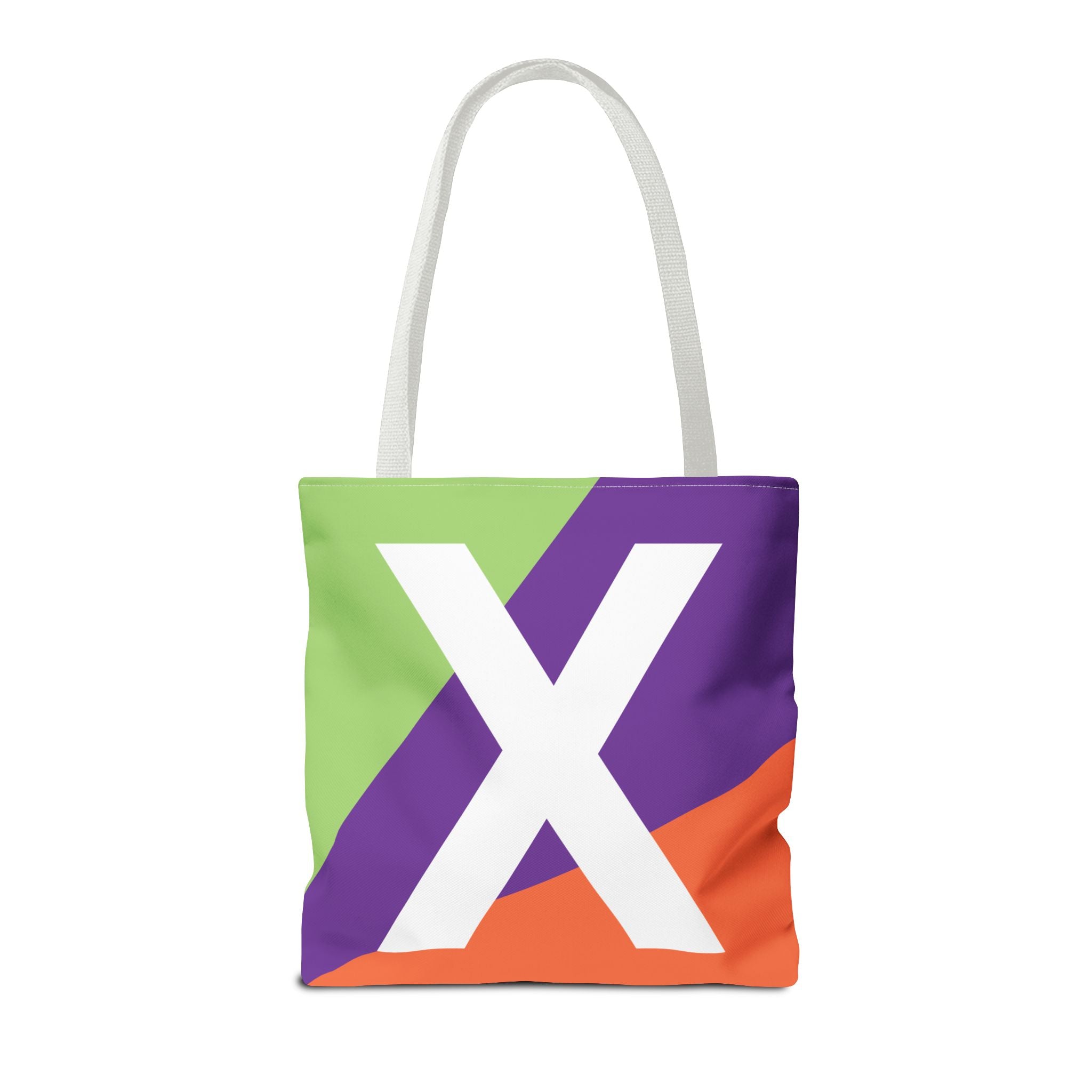 Monogram 'X' Colorblock Tote Bag — Personalized Initial X Shoulder Tote