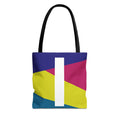 Monogram 'I' Colorblock Tote Bag — Personalized Initial I Shoulder Tote