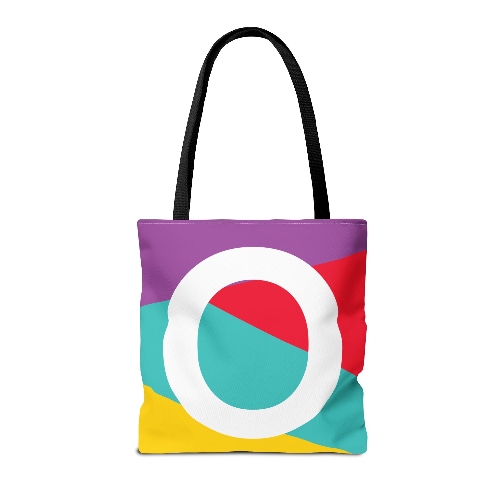 Monogram 'O' Colorblock Tote Bag — Personalized Initial O Shoulder Tote