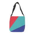 Colorblock Geometric Tote Bag — Adjustable Strap, Bright Abstract Pattern