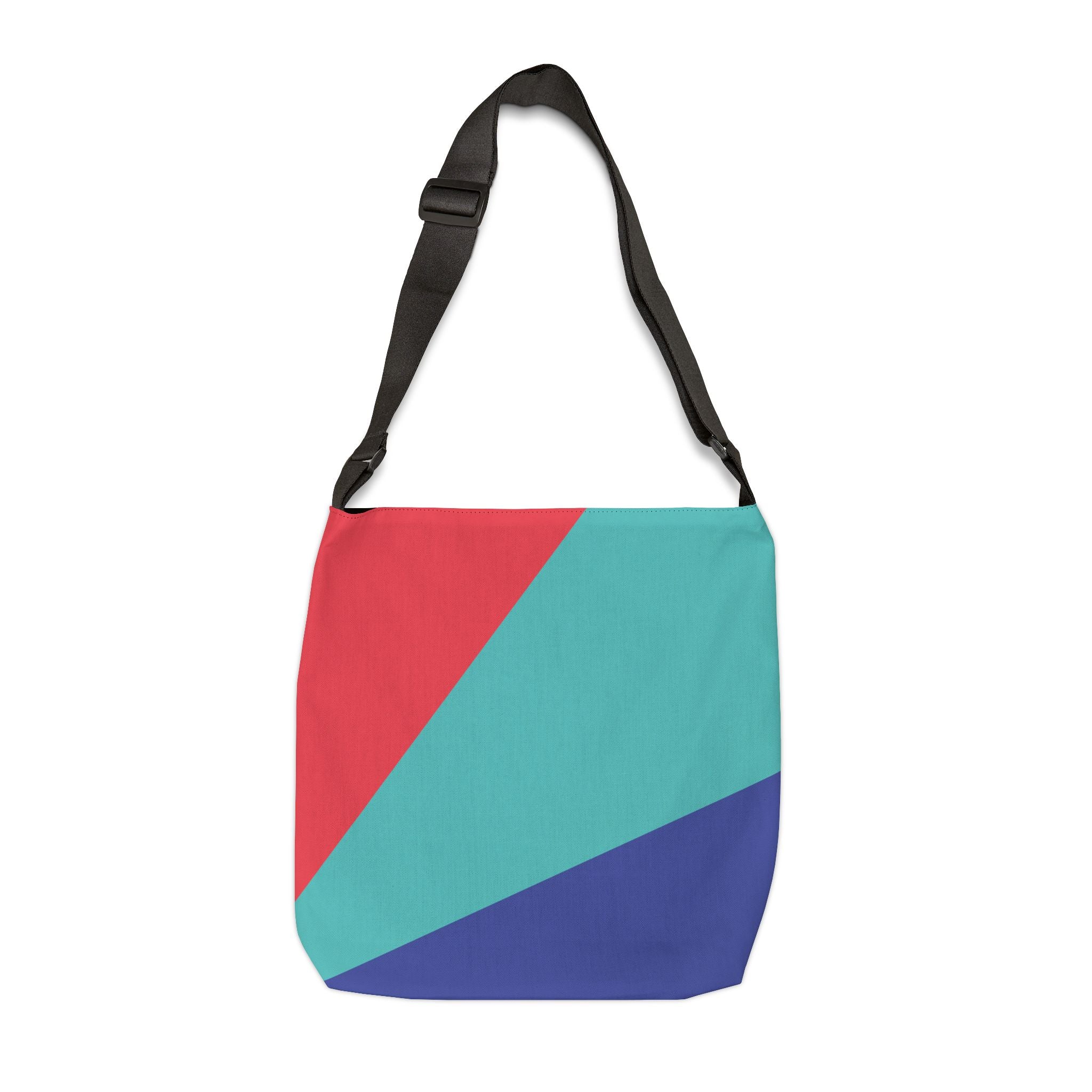 Colorblock Geometric Tote Bag — Adjustable Strap, Bright Abstract Pattern