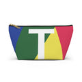 Colorblock Accessory Pouch — Monogram T T-Bottom Cosmetic Bag