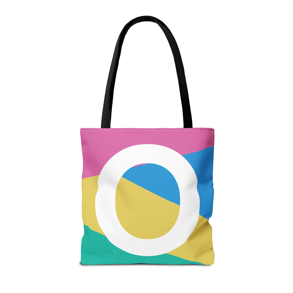 Monogram 'O' Colorblock Tote Bag — Personalized Initial O Shoulder Tote
