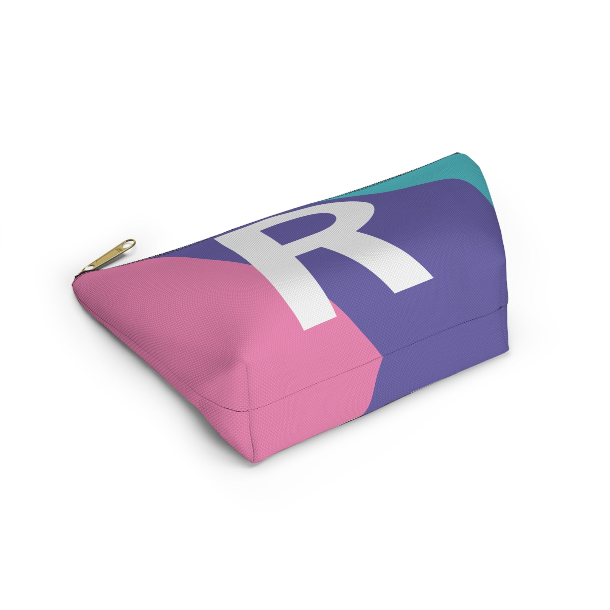 Colorblock Accessory Pouch — Monogram R T-Bottom Cosmetic Bag