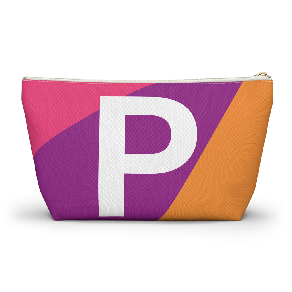 Colorblock Accessory Pouch — Monogram P T-Bottom Cosmetic Bag