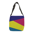 Colorblock Geometric Tote Bag — Adjustable Strap, Bright Abstract Pattern