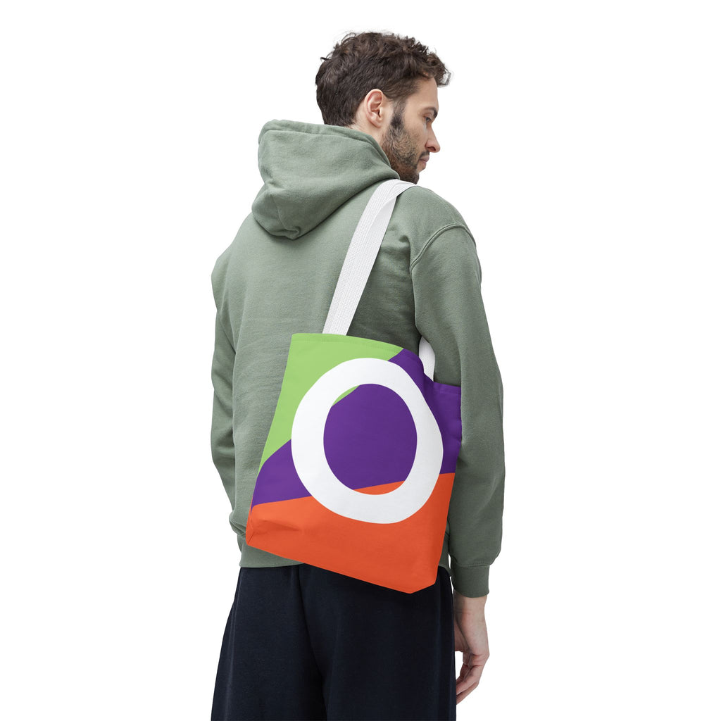 Monogram 'O' Colorblock Tote Bag — Personalized Initial O Shoulder Tote