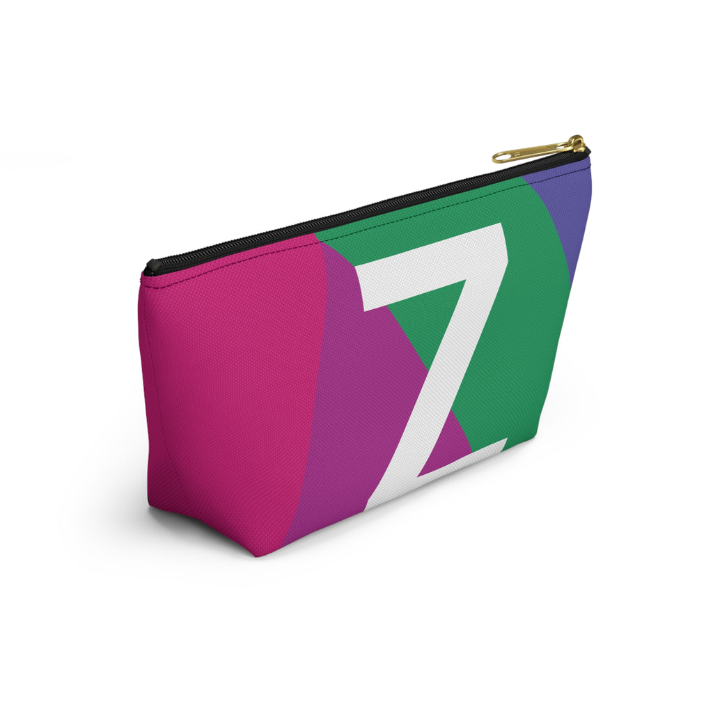 Initials Colorblock Accessory Pouch — Monogram Z T-Bottom Cosmetic Bag