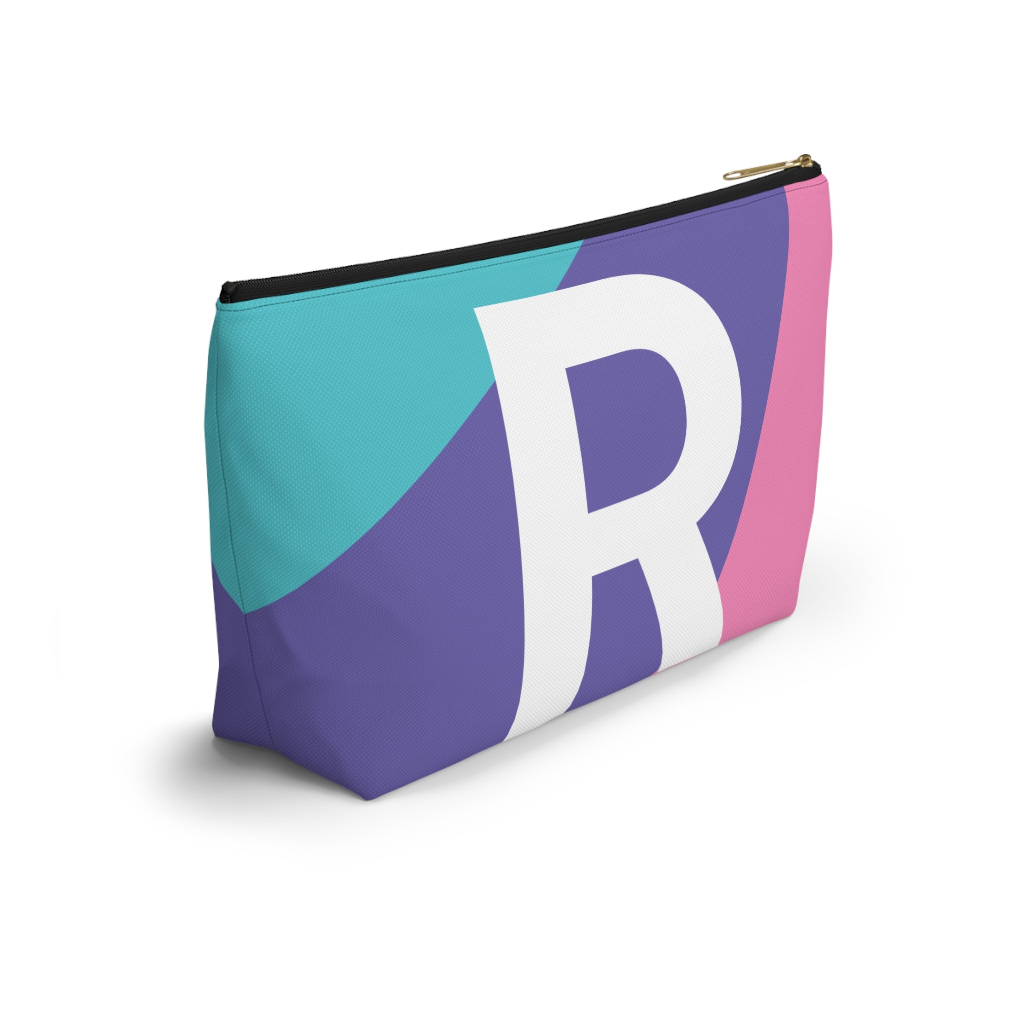 Colorblock Accessory Pouch — Monogram R T-Bottom Cosmetic Bag