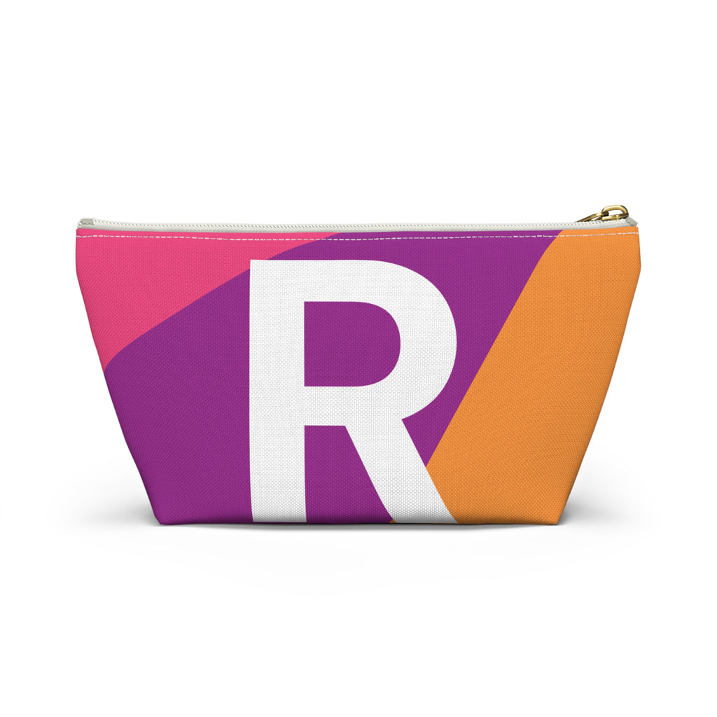 Colorblock Accessory Pouch — Monogram R T-Bottom Cosmetic Bag
