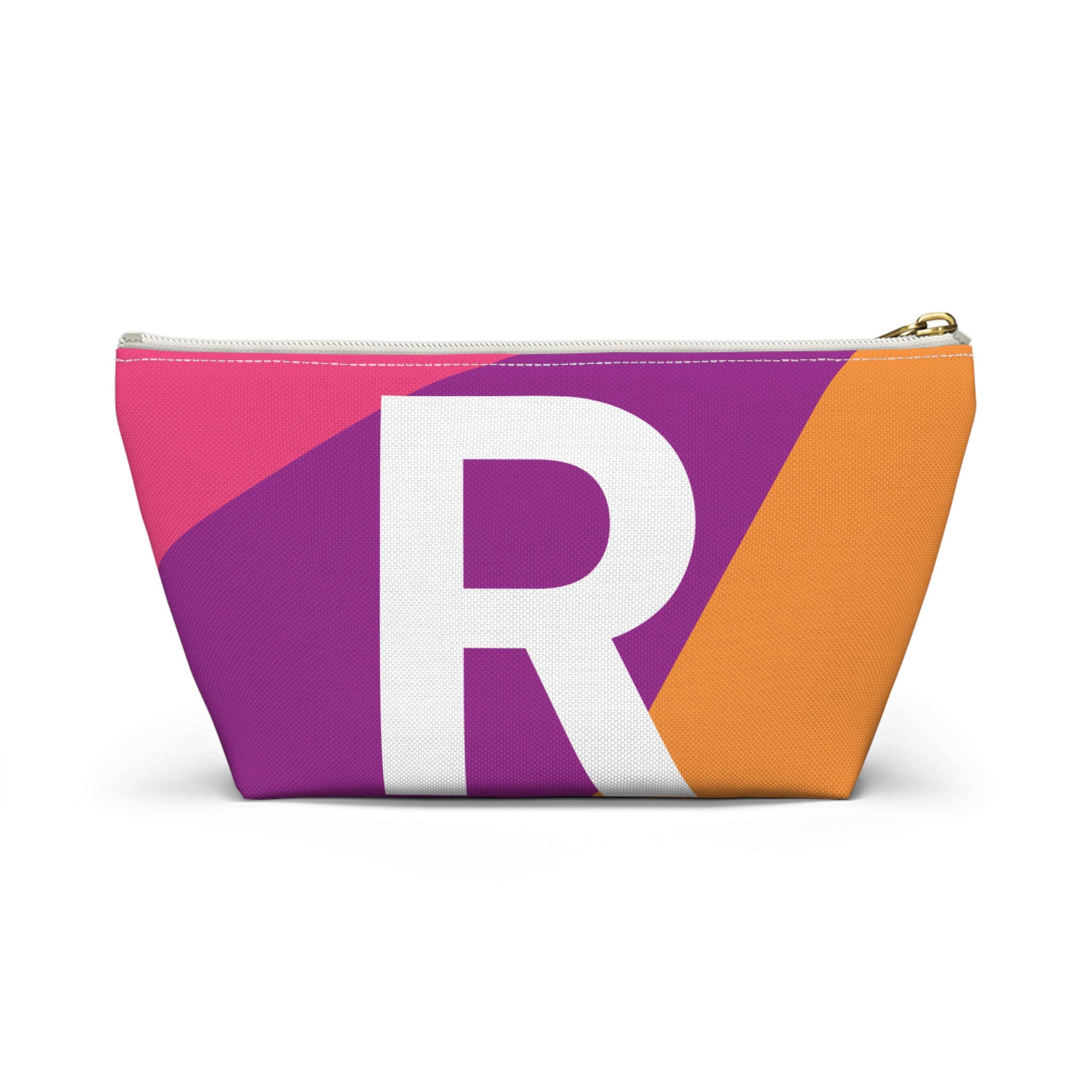 Colorblock Accessory Pouch — Monogram R T-Bottom Cosmetic Bag