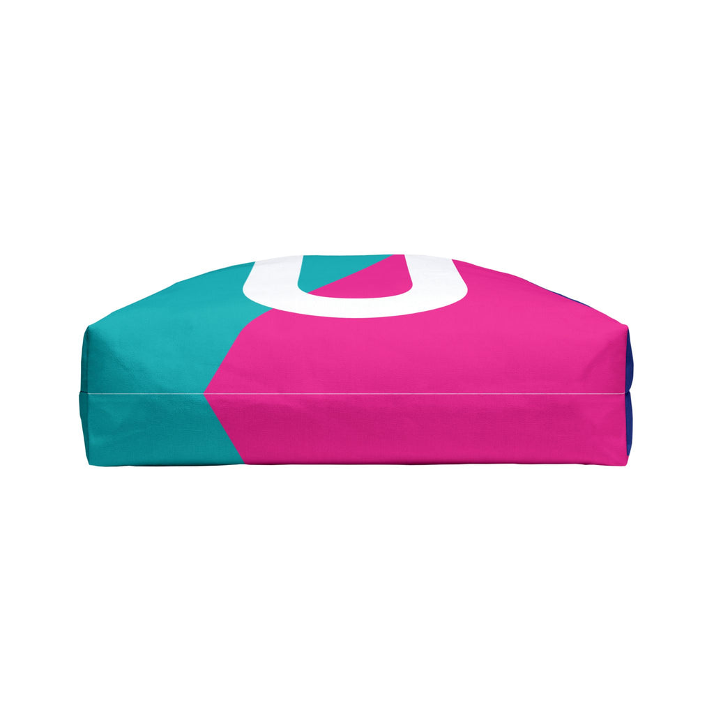 Personalized 'U' Colorblock Tote Bag — Monogram Weekender Tote