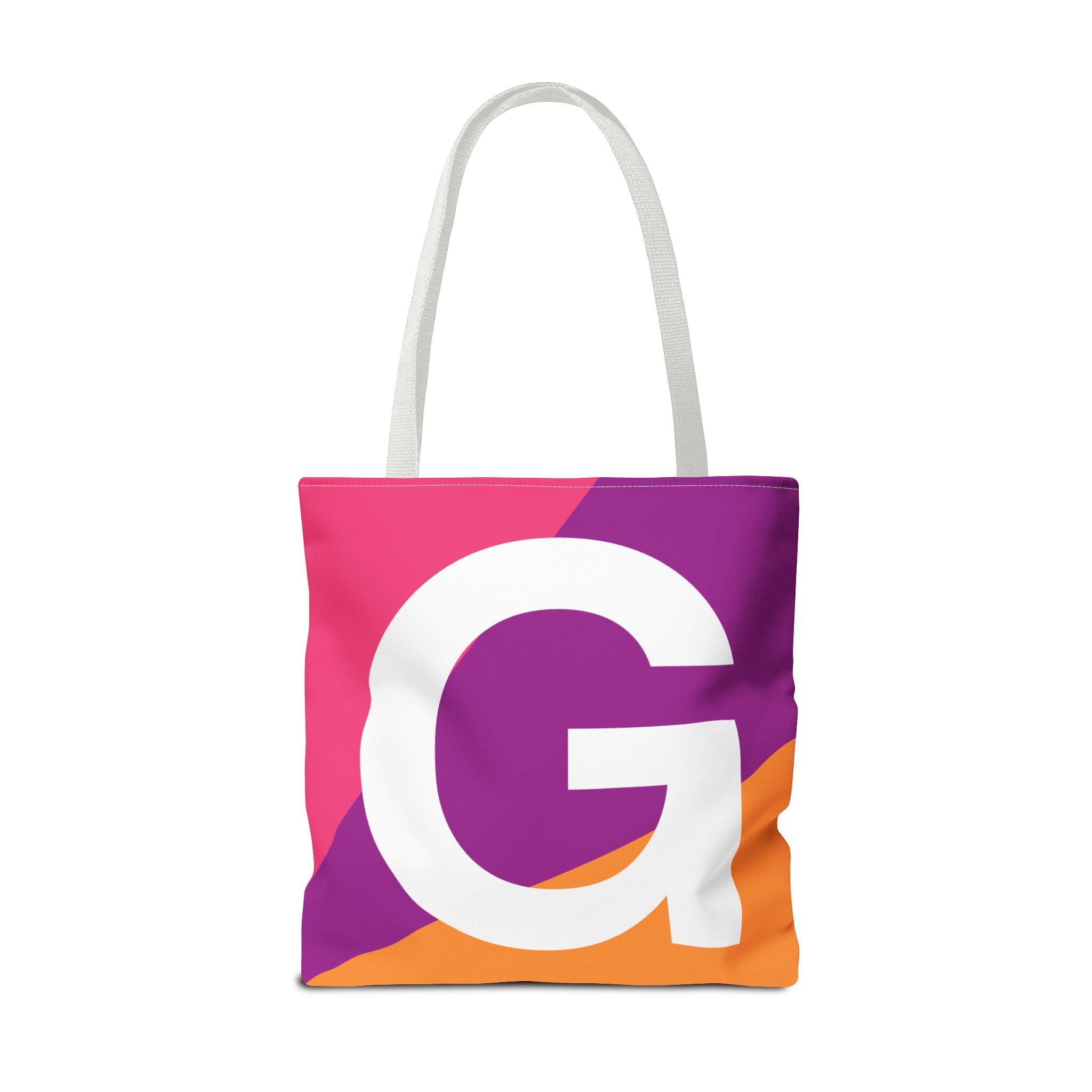 Monogram 'G' Colorblock Tote Bag — Personalized Initial G Shoulder Tote