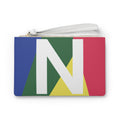 Monogram 'N' Colorblock Clutch Bag — Bold Geometric Wristlet for Everyday & Gifts