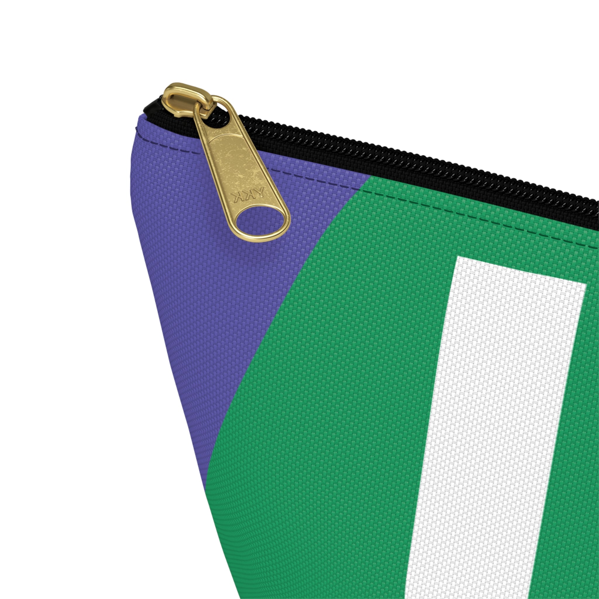 Initials Colorblock Accessory Pouch — Monogram U T-Bottom Cosmetic Bag
