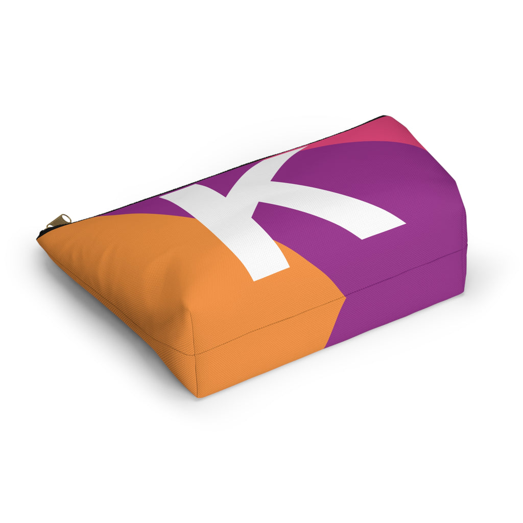 Colorblock Accessory Pouch — Monogram K T-Bottom Cosmetic Bag