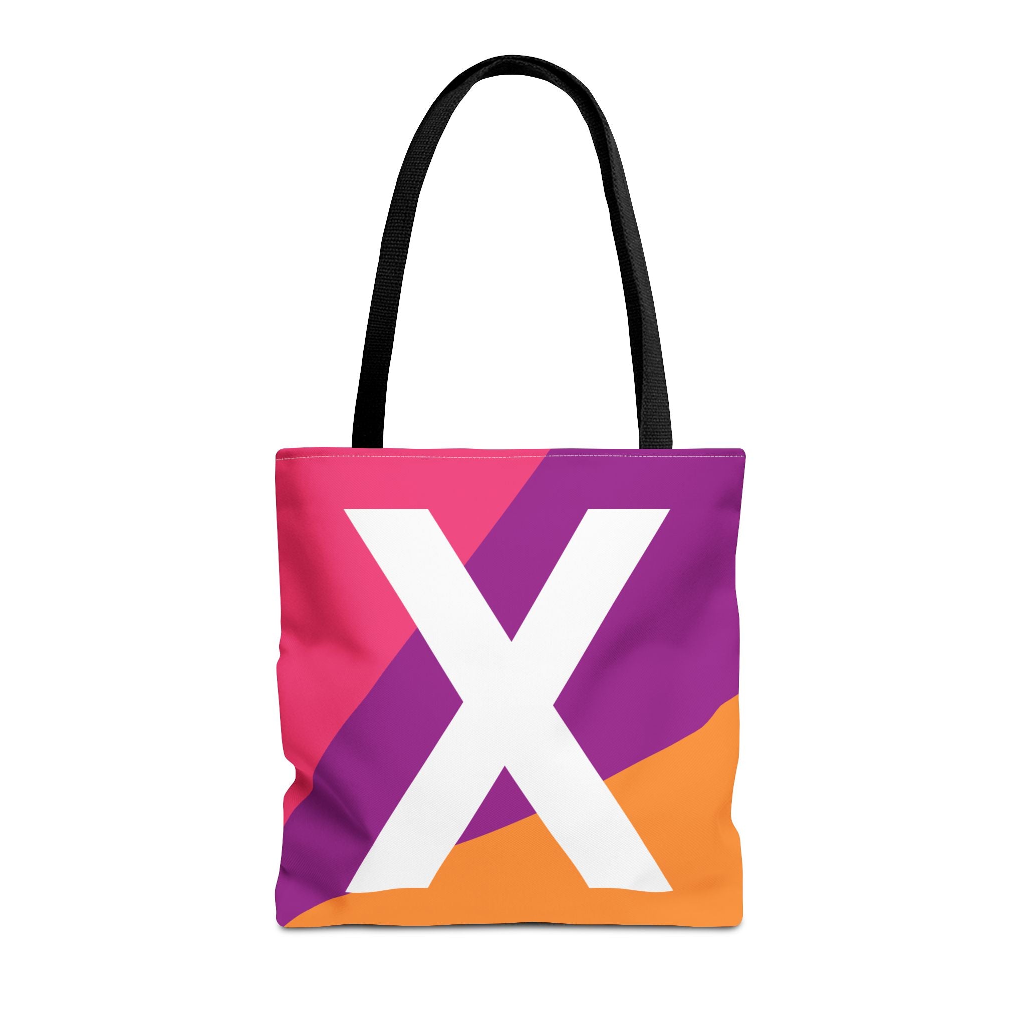 Monogram 'X' Colorblock Tote Bag — Personalized Initial X Shoulder Tote